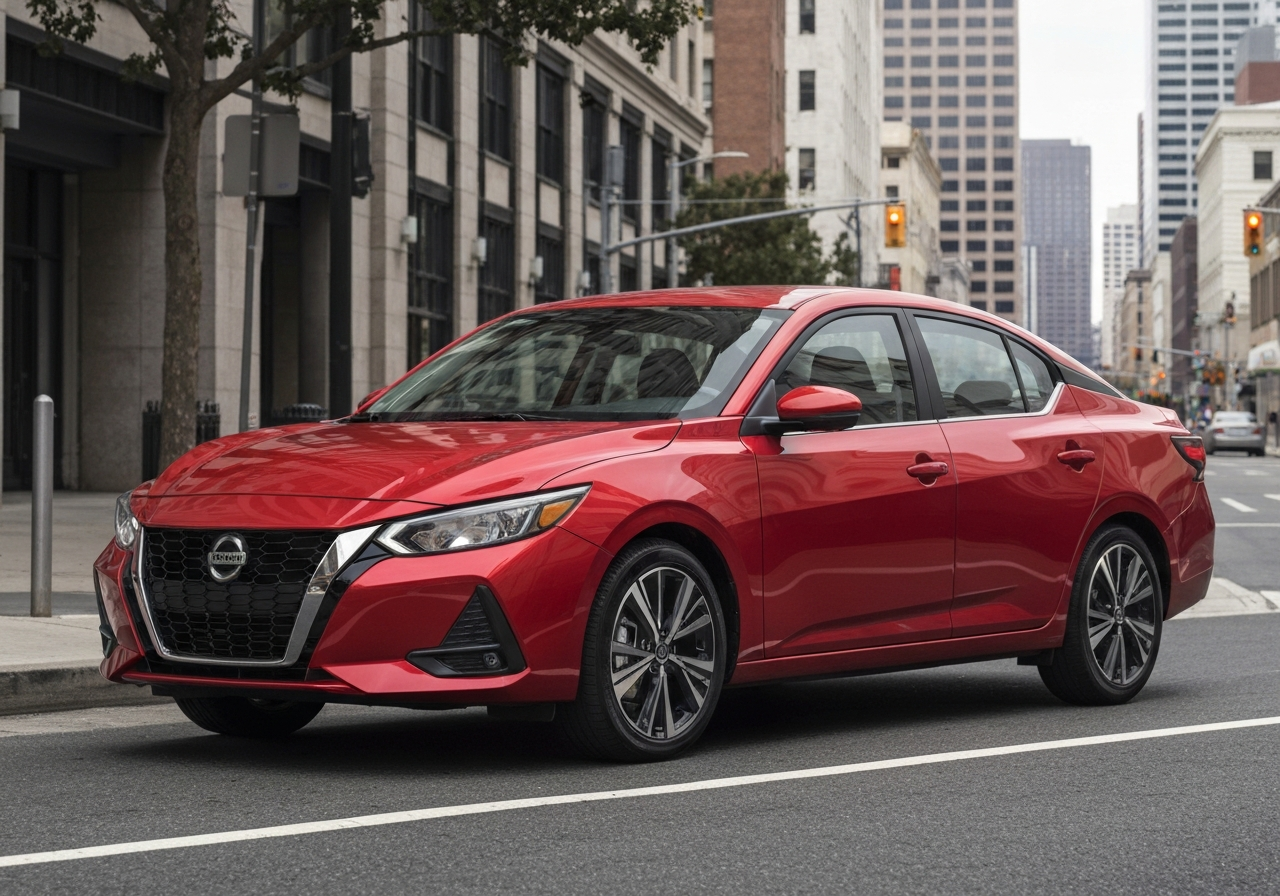 2025 Nissan Sentra SV in red