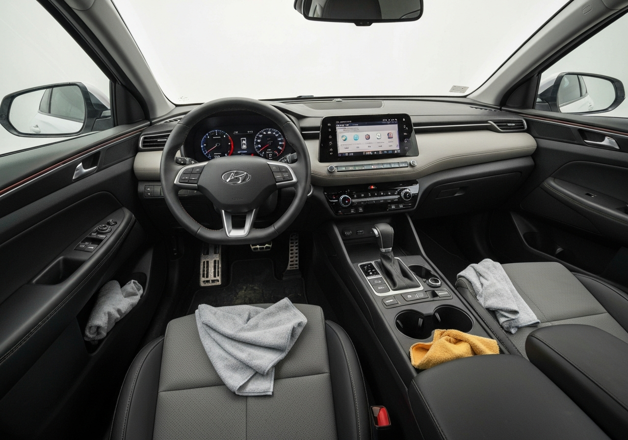 Cleaning interior of 2025 Hyundai Tucson
