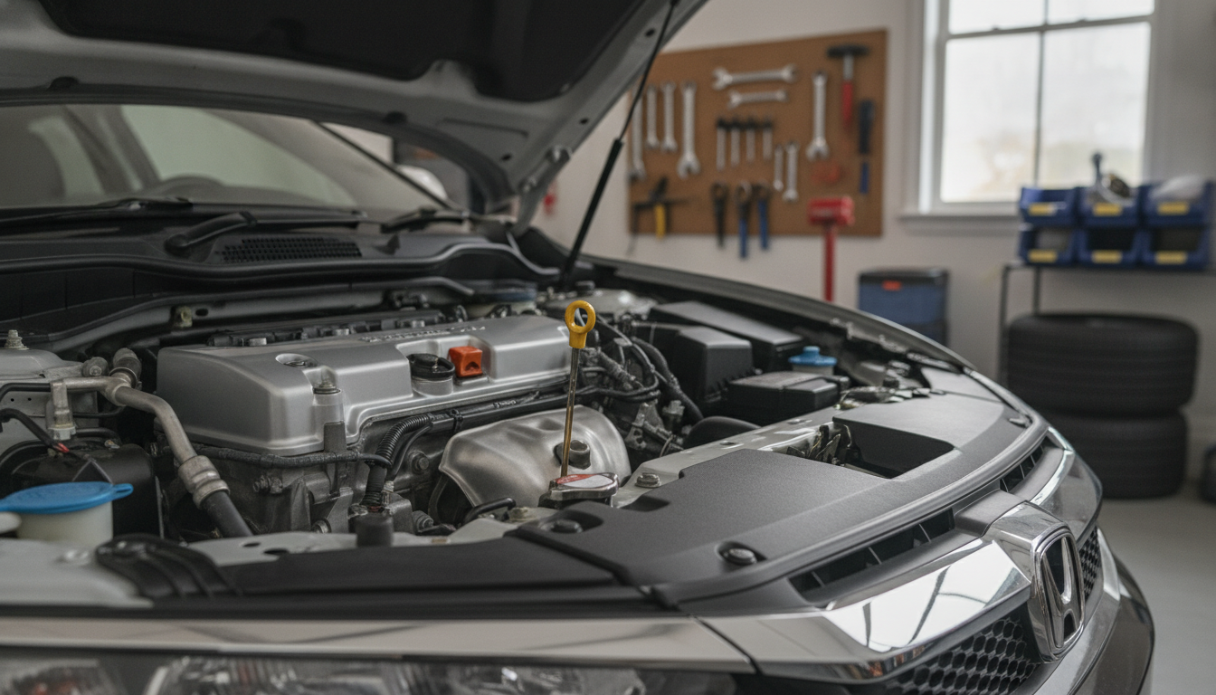 Clean, well-maintained engine bay of a reliable used car
